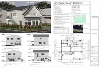do architectural permit drawing set in autocad and revit