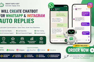 create chatbot for whatsapp and instagram auto replies