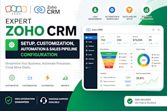 expert zoho CRM setup customization automation and sales pipeline configuration