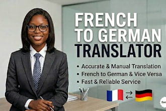 provide professional french to german translation services
