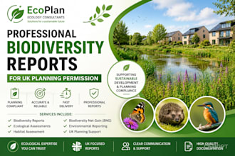 prepare professional biodiversity reports for UK planning permission
