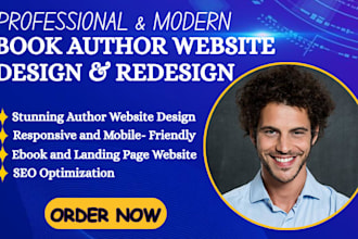 design author website, book author website, ebook website, author landing page