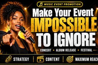 promote your music concert, album release and festival to boost ticket sales