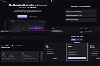 design ai saas landing page for startups and businesses