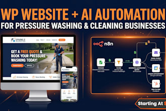 build a pressure washing website with n8n automation and ai lead capture