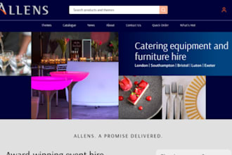 design wix catering rental websites party rental event planning tickets website