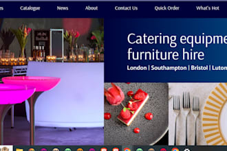 design wix catering rental websites party rental event planning tickets website