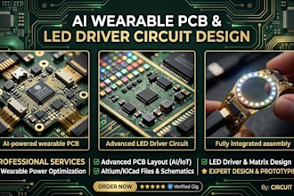 create ai wearable pcb and led driver circuit design