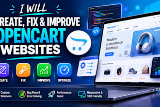 create an e commerce website with opencart