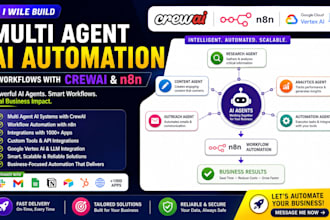 build multi agent ai automation workflows with crewai and n8n for your business