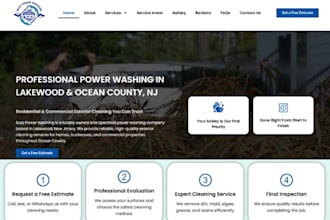 design pressure washing website power washing cleaning website