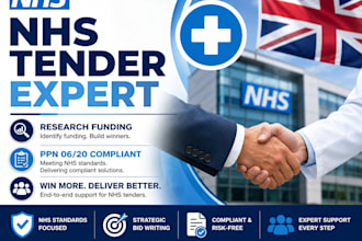 win nhs and healthcare tender, bid proposal,  research funding for UK contracts