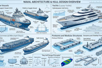 design offshore vessels, yachts, ships,pontoons naval architecture, hull design