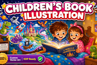 create whimsical children book illustrations and storybook character art