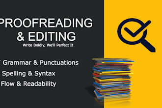 do professional proofreading, grammar check and editing