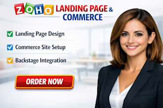 design zoho landing page website zoho commerce sites backstage for online store