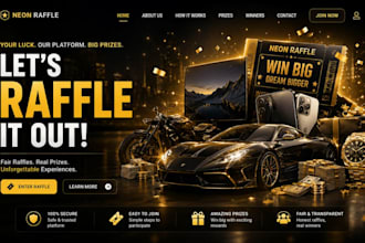 raffle website giveaway website competition website sweepstake raffle ticket web