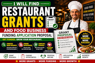 find restaurant grants and food business funding application proposal