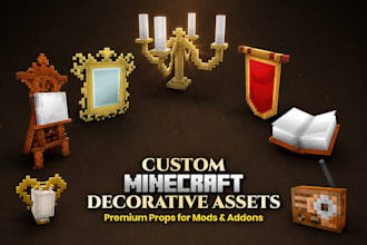 create custom minecraft decorative assets