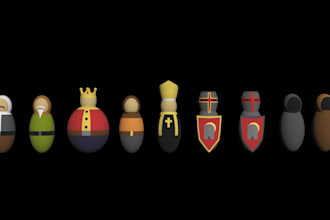 create low poly or stylized game props