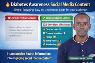 create engaging diabetes awareness social media posts and captions