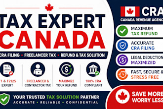 tax expert canada, cra filing, freelancer tax, refund and tax solution