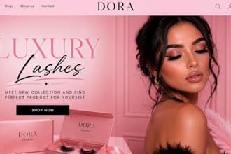 design lash extension beauty website cosmetics shopify store