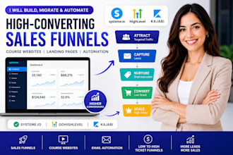 migrate spanish kajabi online course website to system io landing page funnels