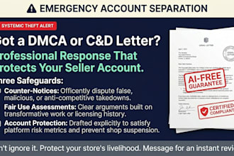 write dmca takedown notice cease and desist letter for copyright infringement