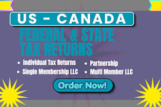 prepare and efile US tax return and canada tax return