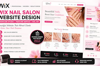design wix nail salon website manicure studio website predicure service website