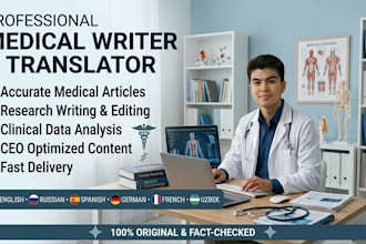 do medical writing, editing, and translation