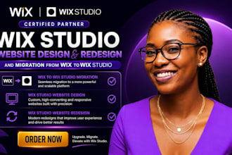 migrate wix website to wix studio design or redesign wix studio website