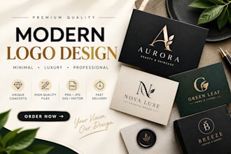 design a modern minimalist luxury brand logo
