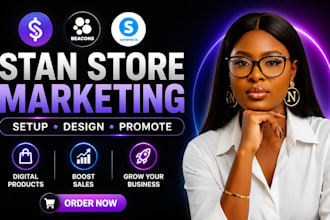 do stan store marketing, etsy stan store, sales funnel and stan store promotion