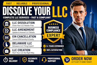 dissolve your llc, file llc amendment and ein cancellation
