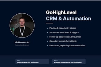 set up and automate your gohighlevel CRM