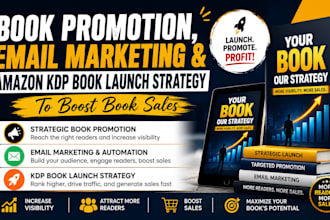 do book promotion, email marketing and amazon kdp launch strategy to boost book