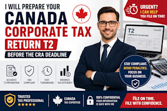 prepare and file canada t2 corporate tax return with cra compliance