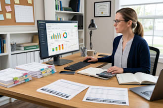 do bookkeeping, accounting, ledgers and financial reports professionally