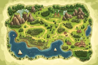 draw a unique vector or isometric map