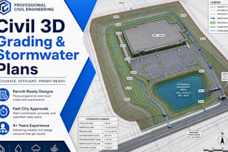 engineer civil 3d grading and stormwater management plan