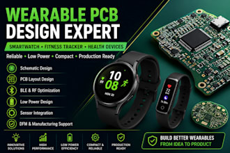 design wearable pcb for smartwatch fitness tracker health and ble