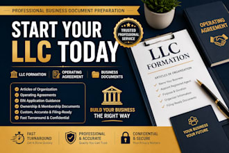 draft llc formation, operating agreement and ein documents