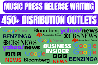 do UK US music press release writing, PR distribution submit PR, PR promotion