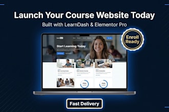build lms online educational course website, elearning website