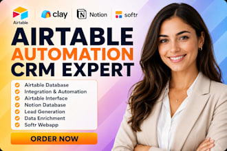 build airtable CRM,airtable database automation, notion and softr webapp expert