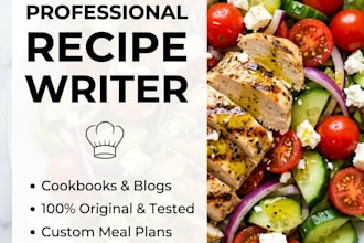 write mouthwatering food recipes and cookbook articles