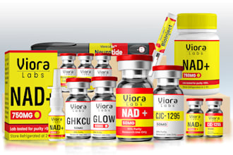 do professional vial label design and peptides design and product label design