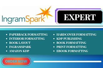 format design publish book on ingramspark paperback and hardcover
